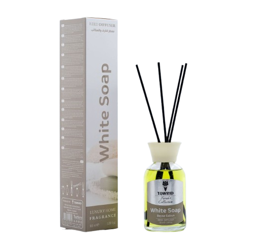 Farah Plus Reed Diffuser - White Soap, 100ml