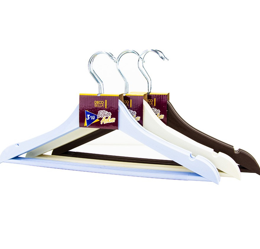 3-Piece Wood Design Clothes Hanger