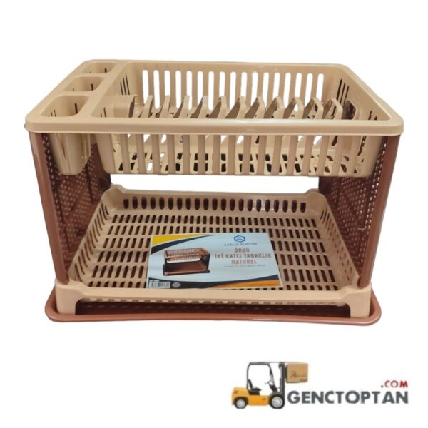 Natural Woven Collapsible Plate Rack