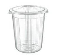 70L Locked Supply Bucket - Transparent